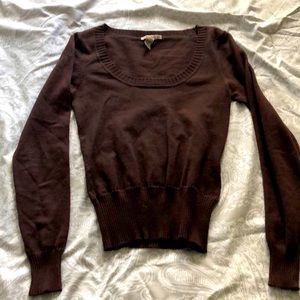 Brown long-sleeve blouse